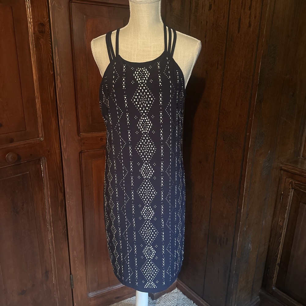 Womens WHITE HOUSE|BLACK MARKET Striking Dress w/embellished studs Large